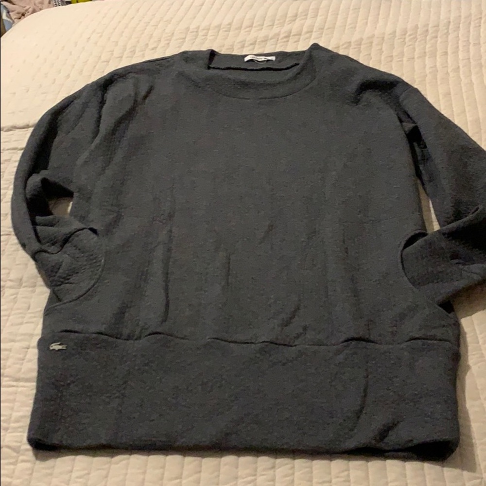 Oversized grey Lacoste sweater dress